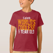 9位の誕生日贈クール与世界9歳 Tシャツ (正面)