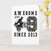 9位誕生日ギフト・ダート・バイク・ボー生まれイ2013年 カード (黄色い花)