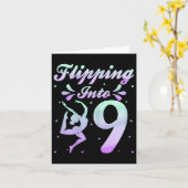 9体操体操9誕生日Paにフリップ カード (黄色い花)