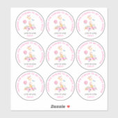 9個のゲスト名キッズありがとうキリン シール (シート)