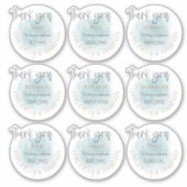 9個の名前ありがとうご連絡ブライダルパーティ シール (正面)