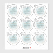 9個の名前ありがとうご連絡ブライダルパーティ シール (シート)