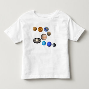 9個の惑星が太陽のありますマーキュリー、ヴィーナス、 トドラーTシャツ