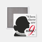 9個の磁石がある場合のRBG引用文 マグネット (正面/裏面)