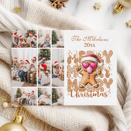 9写真かわいいジンジャーブレッドのクリスマス シーズンカード