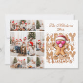 9写真かわいいジンジャーブレッドのクリスマス シーズンカード (正面)