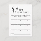 9写真どこに彼らはゲームの推測カード ノートカード (正面)