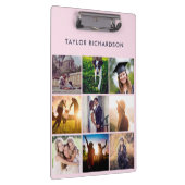 9写真のコラージュ|の赤面ピンクおよび海軍 クリップボード (右)