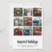 9写真クリスマスミニマル白黒 シーズンカード (正面)