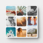 9写真テンプレートグリッドラウンドホワイトフレームプラーク フォトプラーク (正面)