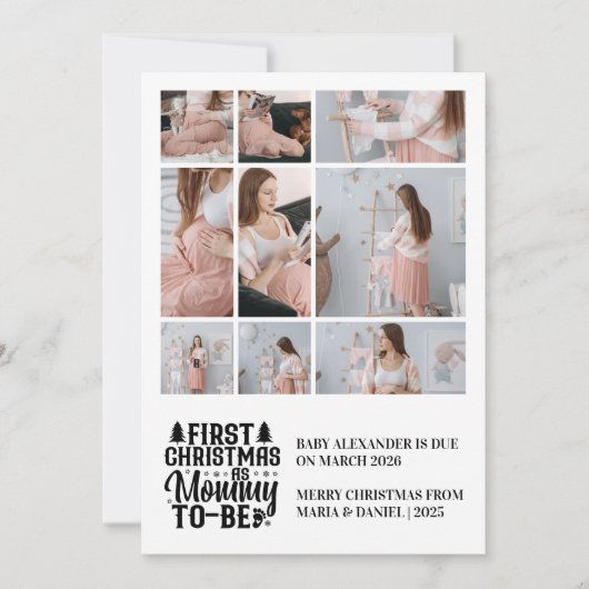9写真ママはクリスマス妊娠になる シーズンカード (正面)