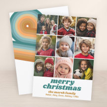 9写真縁ど- Merry Christmasレトロラインアート