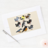 9北東USAバックヤードバード 長方形シール (封筒)