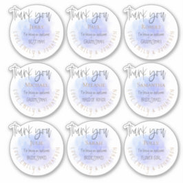 9名メッセ感謝していージブライダルパーティ個人 シール