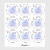 9名メッセ感謝していージブライダルパーティ個人 シール (シート)