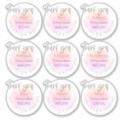 9名Thanks You Message Bridal Party Individual シール (正面)