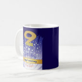 9周年カスタムリカバリー記念日ボールド数字 コーヒーマグカップ (正面左)