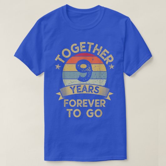 9周年結婚を9年間続ける Tシャツ (デザイン正面)
