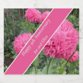 9周年結婚ポピー スパークリングワインラベル (シングルラベル)