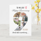 9周年結婚記念写真カード カード (黄色い花)