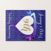 9周年記念結婚ラピスラズリブルー ジグソーパズル (横)