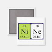 9周期表名磁石 マグネット (正面/裏面)