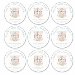 9大きな個人名ありがとうござ結婚う シール