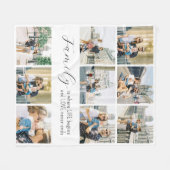 9家族の写真の追加フリースブランケット フリースブランケット (正面(横))