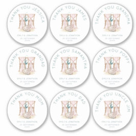 9小さな個人名ありがとう結婚の椅子 シール