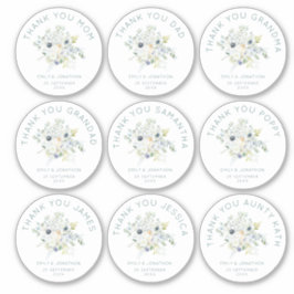 9小さな個人名感謝結婚のフローラ シール