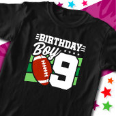 9年オールドサッカーパーティーテーマ9th誕生日ボーイ tシャツ