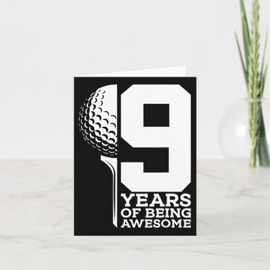 9年ゴルフ素晴らし第9誕生日 カード (正面)