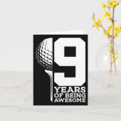 9年ゴルフ素晴らし第9誕生日 カード (黄色い花)