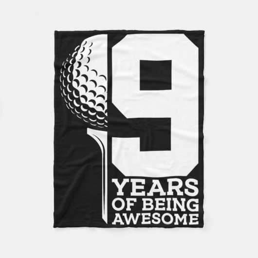 9年ゴルフ素晴らし第9誕生日 フリースブランケット (正面)