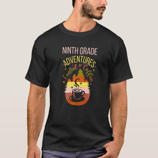 9年生の先生 バックトゥスクール コーヒー 先生 ギフト Tシャツ (正面)