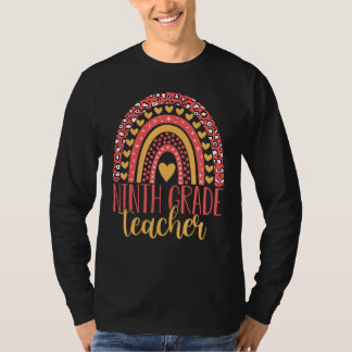 9年生の先生 9thグレードの先生 学校に戻る tシャツ