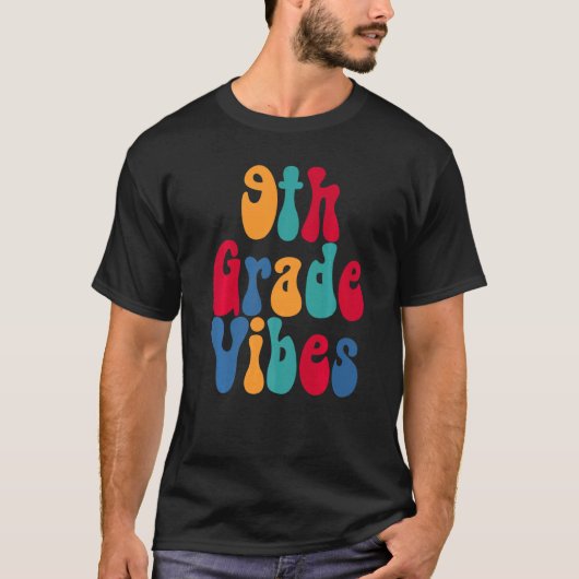 9年生の気分でバックトゥスクール ボーイズ ガールズ 先生 Tシャツ (正面)