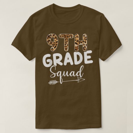 9年生スクワッドヒョウ先生学生Tシャツ Tシャツ (デザイン正面)
