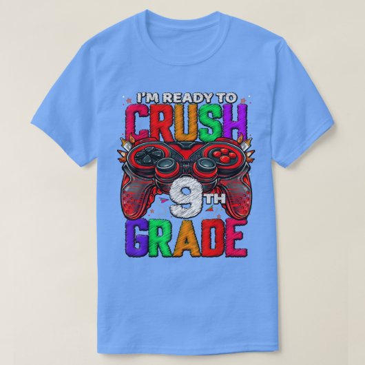 9年生レベルのアンロックされたゲーム9年生に戻る Tシャツ (デザイン正面)