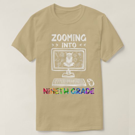 9年生新学期2020かわいいLlへのズーム Tシャツ (デザイン正面)