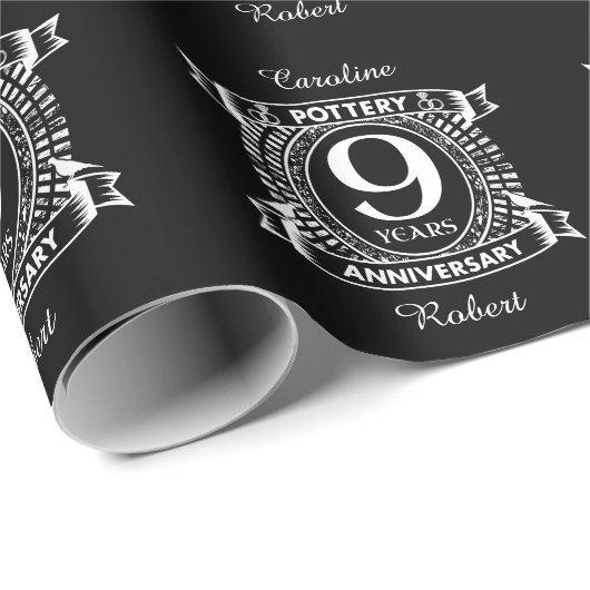 9年目の陶器の結婚記念日 ラッピングペーパー (ロールコーナー)