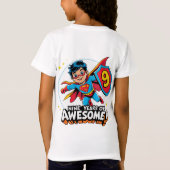 9年素晴らし!第9誕生日 Tシャツ (裏面)
