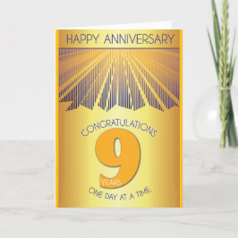 9年間の断酒記念 | ゴールデンレイ12ステップ カード