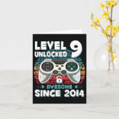 9年Bdayソンボーイおもしろいゲーマー9th 9歳の誕生日 カード (黄色い花)