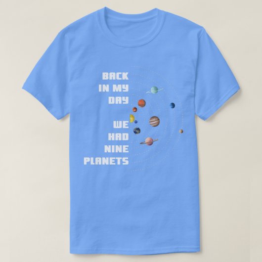 9惑星宇宙科学天文学者初演 Tシャツ (デザイン正面)