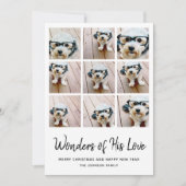 9数々の写真クリスマス疑問に思- Of His Love シーズンカード (正面)