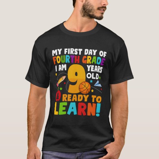 9時で学新学期第4日 Tシャツ (正面)
