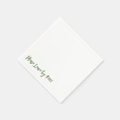 9時離れまでお願い！シンプルデザインメおもしろいッセージ スタンダードカクテルナプキン (角)