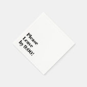 9時離れまでお願い！シンプルデザインメおもしろいッセージ スタンダードカクテルナプキン (角)