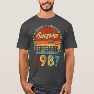 9月から35歳のギフト35素晴らし誕生日 Tシャツ